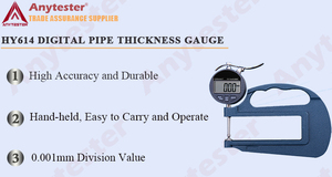 H614 उच्च सटीकता और टिकाऊ डिजिटल पाइप मोटाई गेज - Product Image 2