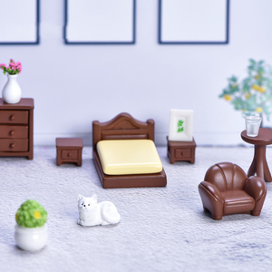 Mini Muebles de Resina, Figuras en Miniatura, Decoraciones para Habitaciones, Gabinete Pequeño, Escritorio, Cama, Sofá, Accesorios para Casa de Muñecas, DIY - Product Image 5