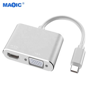 Cao Cấp 4K X 2K 1080P <span class=keywords><strong>USB</strong></span> 3.1 Loại C <span class=keywords><strong>Hub</strong></span> Adapter Để HDMI VGA Video Chuyển Đổi Docking Station - Product Image 1