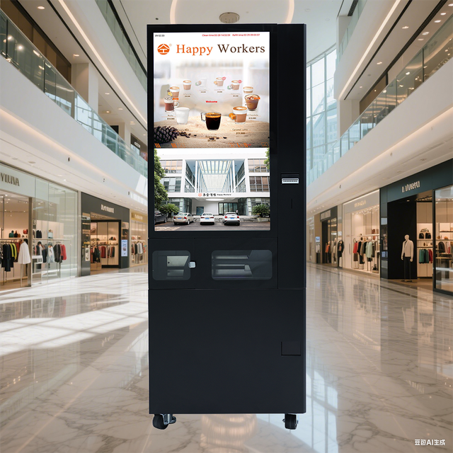 Happy Workers Smart Bean to Cup Coffee Vending Machine Robot Cafe