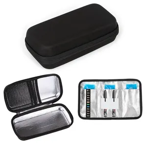 Custom Portable Hard Eva Zipper Storage bag For Medication Insulated Cooling Bag Insulin Cooler Travel pouch