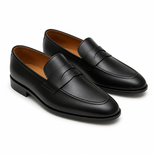 Custom Men's Genuine Leather American Loafer Shoes Private Label Slip On Formal Casual Footwear for Wholesale and OEM And ODM - Product Image 4