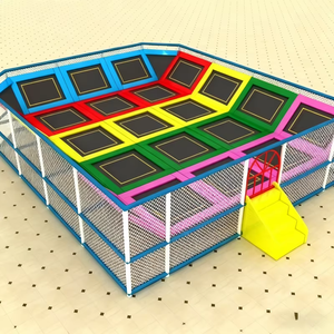 Hot bán tùy chỉnh an toàn mềm trong nhà ngoài trời Trampoline công viên giường Polypropylene PVC bọt khung thép bảo vệ <span class=keywords><strong>Net</strong></span> trẻ em chơi - Product Image 2