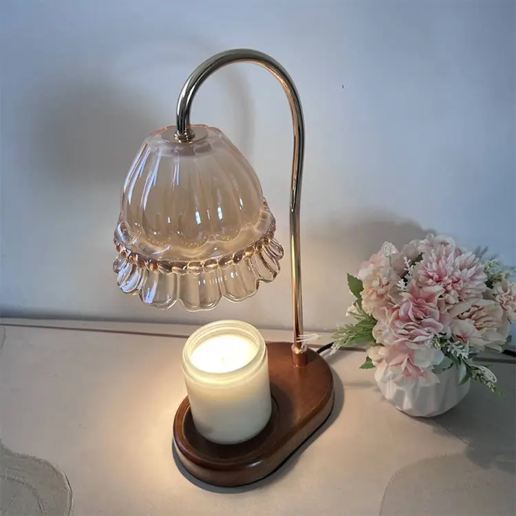 Hochzeits geschenk Aroma therapie Schmelz wachs lampe Kristall Dimmbare Lotus Candle Warmer Lampe