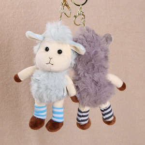 Figurine en peluche mignonne de mouton à poils longs debout, en polyester, 31cm-50cm, à face noire, poupée compagnon, accessoires cadeaux, Shaun - Product Image 2