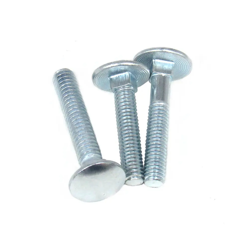 Q195 Carbon Steel DIN603 Large Half Round Head Square Neck Bolt Zinc Plated Bolts Carriage Bolt