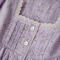 Großhandel Maßgeschneiderte Vorne Locker Sitzende Blumen-Baumwollbluse für Damen Private Label Cotswolds Garden mit Spitzenbesatz Frühling Sommer OEM S-5XL