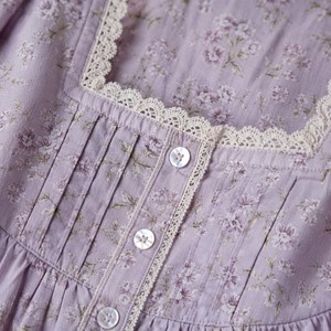 Camicetta Floreale in Cotone con Vestibilità Ampia Personalizzata all'Ingrosso, Etichetta Privata, Stile Cotswolds Garden con Bordo in Pizzo, Primavera Estate, OEM, Taglie S-5XL - Product Image 2