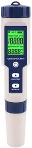 เครื่องตรวจวัดคุณภาพน้ำดิจิตอลอัจฉริยะ 5-in-1 รุ่น ABS 9909 สำหรับวัดค่า EC TDS PH อุณหภูมิ และความเค็ม - Product Image 2