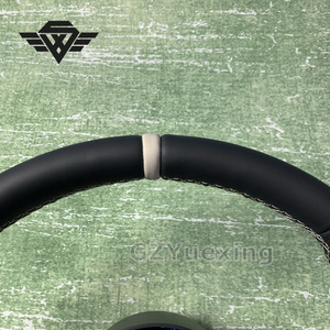 Volante Auto Personalizzato Rotondo in Pelle Adatto per Mercedes Benz W213 C238 W463 W464 W222 C217 <span class=keywords><strong>CLS</strong></span> <span class=keywords><strong>C257</strong></span> W205 C63 AMG - Product Image 4