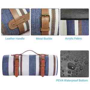 Wholesale Premium Portable <b>Picnic</b> Blanket, Lightweight Foldable <b>Mat</b> with Carry Handle, Durable Outdoor Pad for Family Trips - Product Image 3