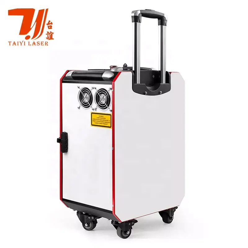 100W Rugzak Handheld Gepulste Laser Reinigingsmachine Voor Roest Verf Olie Verwijdering Draagbare Laser Cleaner