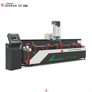 Alüminyum Profil İçin Üç Yüzey İşleme CNC Çift İş Mili Delme Freze Makinesi - Product Image 1