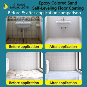 Factory Direct Sales Solvent Free Marble Effect <b>Coloured</b> <b>Epoxy</b> Colored Sand Self Leveling Floor Paint for <b>Epoxy</b> Floor Coating - Product Image 6