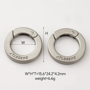 Mousqueton rond noir de 19 mm avec logo personnalisé, à ressort, pour sangle de sac, sac à main, fourre-tout, matériel de bricolage - Product Image 3