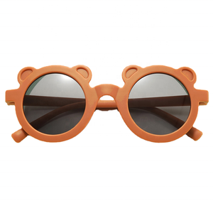 Lunettes de soleil pour enfants de haute qualité, mignonnes, avec tête d'ours, approuvées, anti-UV400, pare-soleil - Product Image 2