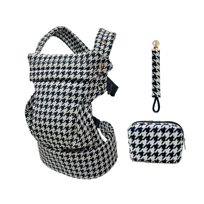 Luxurious Houndstooth Baby Carrier Newborn to