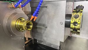 HANSUN HTS6-DIIY High Accuracy Dual Spindle Automatic CNC Lathe <b>Machine</b> Multifunctional Heavy Duty Twin Turning Center Model - Product Image 2