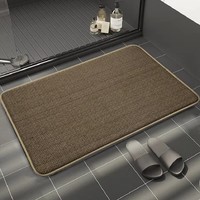 Tapis de bain en polaire corail, mousse à mémoire de forme, design original, classique, écologique, absorbant, pour usage hôtelier