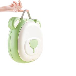 Pot à langer pliable en forme de pomme pour bébé, toilettes portables pour enfants de 2 à 4 ans, couleur vert frais, design multifonctionnel - Product Image 1