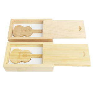 Năng lực thực sự Guitar hình bằng gỗ USB với hộp 2.0 3.0 8GB 16GB 32GB 64GB Pendrive cá nhân logo gỗ bộ nhớ USB Flash - Product Image 3