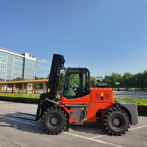 Chariot élévateur tout-terrain à 4 roues motrices homologué CE, chariot élévateur diesel robuste pour terrains accidentés, pour travaux en extérieur - Product Image 2