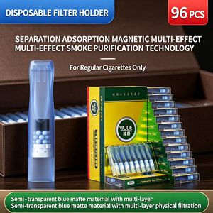 Embouts de filtre à cigarettes jetables, filtration triple en 3 étapes, filtre purificateur de fumée de cigarette - Product Image 1