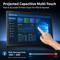 Terminal interactif HD tout-en-un à écran tactile de 18,5 pouces, PC numérique pour système de point de vente, billetterie, paiement bancaire