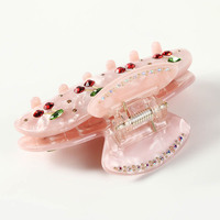 Pince à cheveux en acétate Fanxing personnalisée de haute qualité 8 cm, accessoires pour cheveux, fleurs, perles, style japonais coréen, usage quotidien pour filles, personnalisable