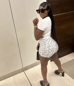 Conjuntos de mujer de nuevo diseñador, Top corto estampado y mallas, conjunto de 2 piezas, ropa de calle informal, conjunto de dos piezas para mujer, ropa 2025 - Product Image 3