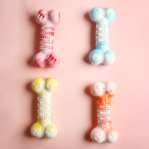 Jouet à mâcher en TPR en forme d'os, sûr et durable, pour le nettoyage dentaire des chiots, des Pitbulls et des chiens qui mâchent intensément - Product Image 2