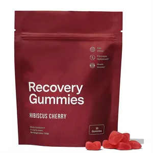 Label pribadi mempercepat energi mendukung pemulihan otot Gummies Hibiscus Cherry