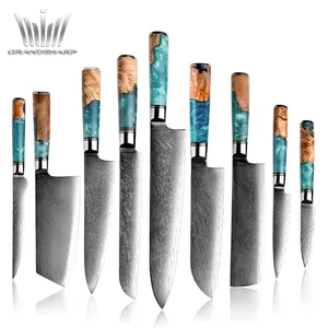 Couteaux de cuisine japonais tranchants, en acier inoxydable vg10 damas, couteau utilitaire de Chef Santoku, couteau à éplucher, outils de coupe