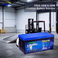 Batería de energía para montacargas de 24V 300AH, celda de batería LiFePO4 de larga duración para montacargas de terreno accidentado, UL CE RoHS MSDS OEM ODM