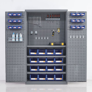 ตู้เก็บเครื่องมือเหล็กสีดำประกอบพร้อมลิ้นชักตู้โลหะสำหรับโรงรถ - Product Image 1