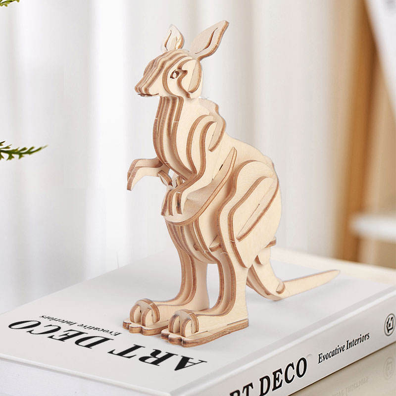 Kangourou en bois