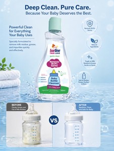 Nettoyant liquide pour biberons OEM/ODM Barline 500ml, formule douce de qualité <span class=keywords><strong>alimentaire</strong></span>, parfum naturel pomme, nettoyant multi-usages sûr - Product Image 4