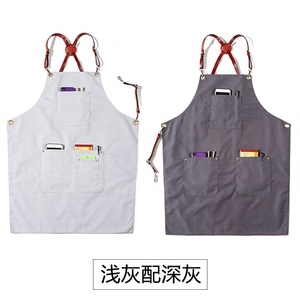 Tạp Dề Làm Việc Thiết Kế Làm Vườn Hoa Tạp Dề Hai Mặt Màu Tạp Dề Làm Việc Thợ Cắt Tóc Tranh Cà Phê Vải Bố Tùy Chỉnh - Product Image 2