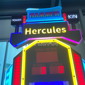Playfun Vente en gros Machine de jeu d'arcade Hercules à pièces de haute qualité avec marteau d'essai de force pour sport d'intérieur - Product Image 2