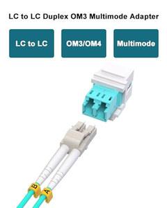 Acoplador Keystone de Fibra Óptica LC Dúplex OEM ODM, Paquete de 2, Compatible con UPC Dúplex OM3/OM4, Acoplador de Fibra Multimodo LC a LC para Fibra - Product Image 5