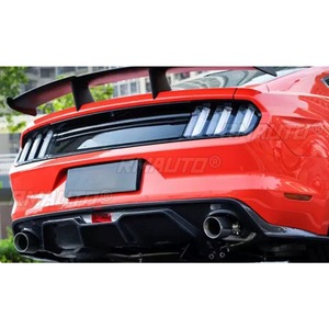 Real Carbon Fiber Look Car Rear Bumper Lip Rear Bumper <b>Splitter</b> For Ford Mustang 2015-2017 Body Kit Car Accessories - Product Image 3