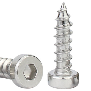 304 Stainless Steel Cylindrical Head Internal Hex Self Tapping Screws M2 M3 M4 M5 Metric Grade A Construction Industry - Product Image 1