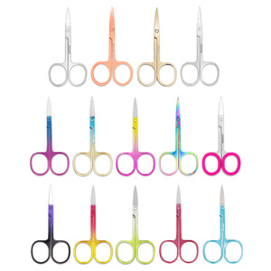 Beauty Makeup Scissors Stainless Steel Curved Tip Eyebrow Eyelash Trimming General Use - Product Image 5