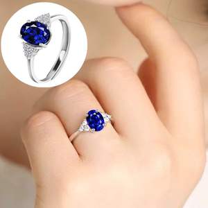 Moda antiguo clásico Vintage Esmeralda princesa corte compromiso promesa anillo joyería para mujeres uso diario regalos - Product Image 3