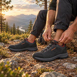 Chaussures de randonnée respirantes et imperméables en daim pour hommes, baskets durables pour l'extérieur, idéales pour l'automne, le trekking, le camping et les voyages. - Product Image 4