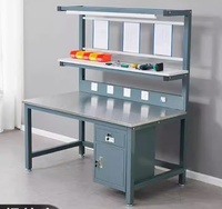 Banc de travail pour monteur industriel, antistatique, table à outils, capacité de charge de 1000 kg, 3 tiroirs, longueur de 210 cm