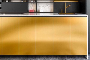 Muestra gratis nuevo diseño pegatina rollos Pvc autoadhesivo metálico oro <span class=keywords><strong>vinilo</strong></span> cepillado Metal película decorativa <span class=keywords><strong>para</strong></span> <span class=keywords><strong>armarios</strong></span> - Product Image 2