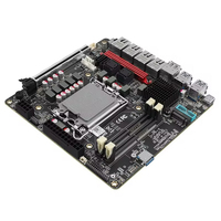 Motherboard In-tel VPro Q670 NAS Maksimal 6*NVMe 6*SATA3.0 Generasi ke-12/13/14 LGA1700 PCIE5.0x16 2*DDR5 4*2.5G LAN Firewall ITX Mainboard