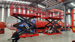 Mesa elevadora hidráulica para almacén, <span class=keywords><strong>motor</strong></span> de bomba, equipo de inclinación para laboratorio, escalera de oficina, elevador de tijera eléctrico pequeño - Product Image 3