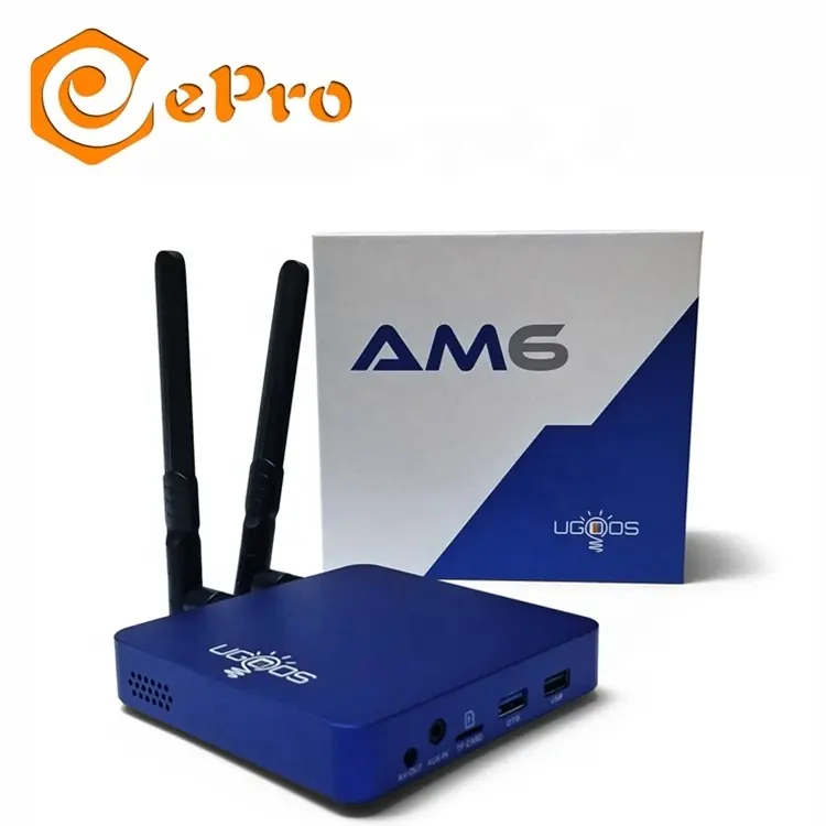 Ugoos AM6 PRO S922X 4G 32G tv box Android 9.0 Smart tv box Dual Antenna 5G WiFi BT ePro Android Set top box OTT STB AM6pro Ugoos